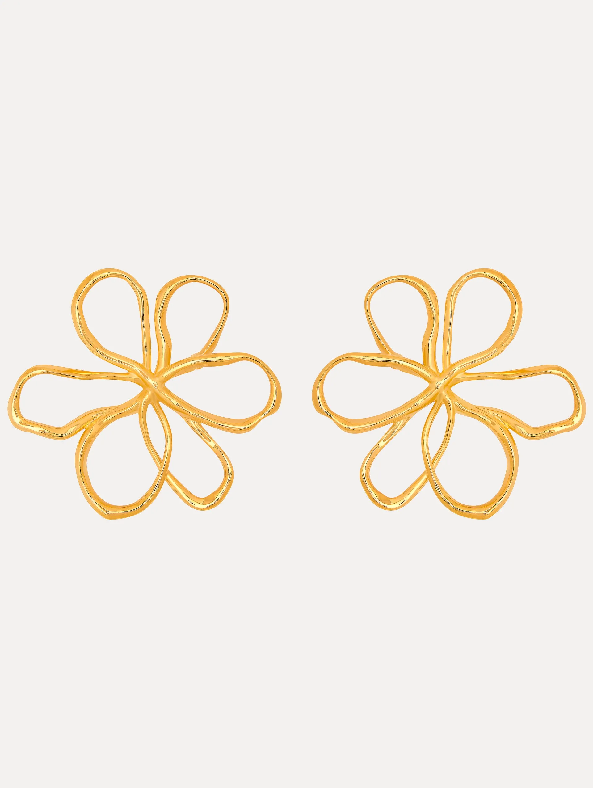Large Threaded Flower Earrings sold by Oscar de la Renta