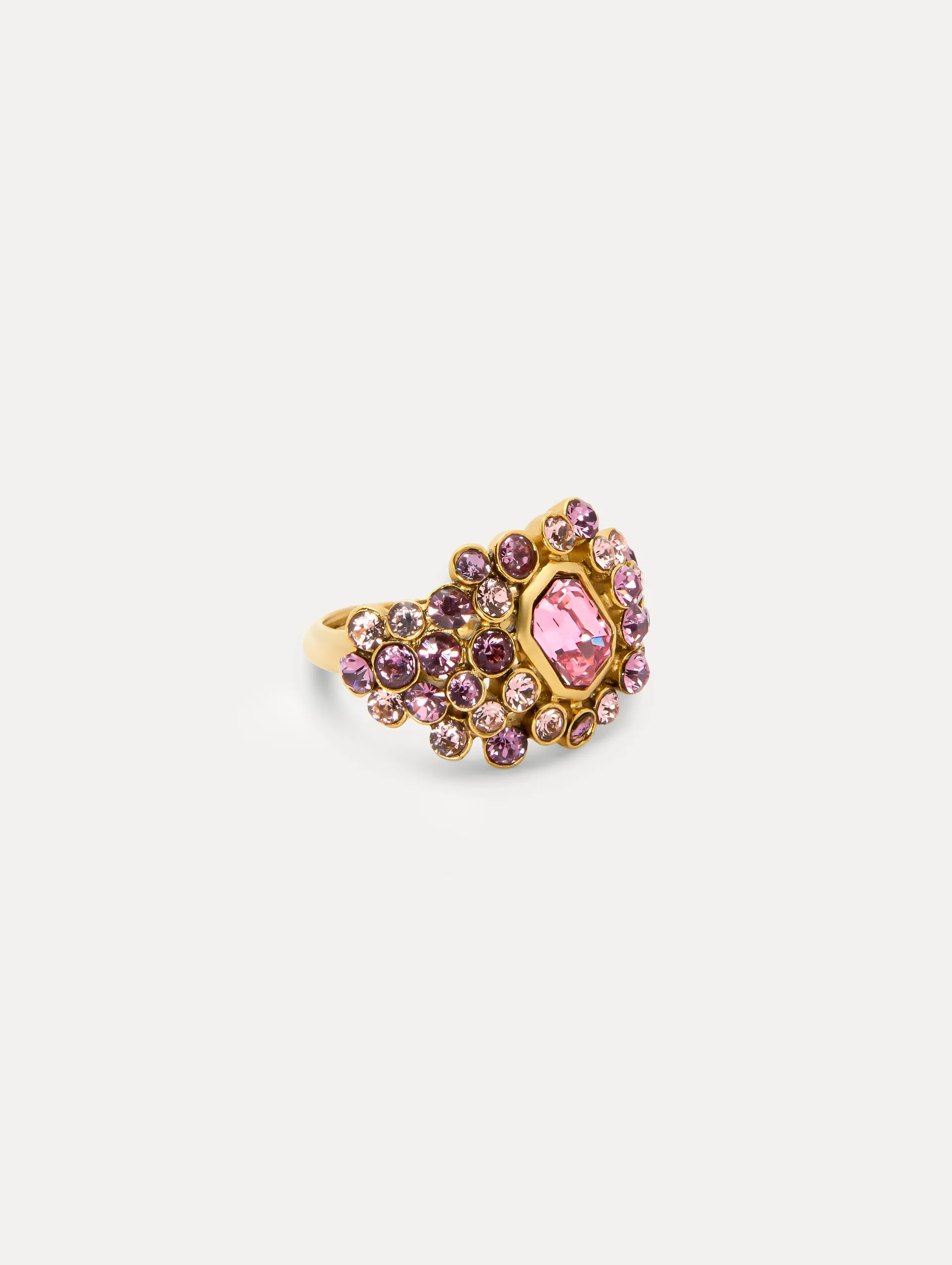 Mixed Crystal Cluster Ring sold by Oscar de la Renta