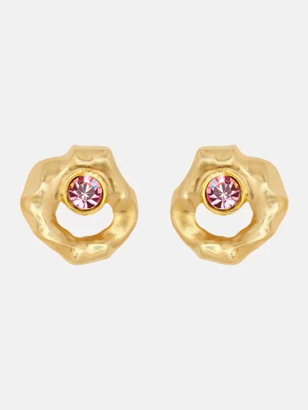 Textured Metal Earrings sold by Oscar de la Renta