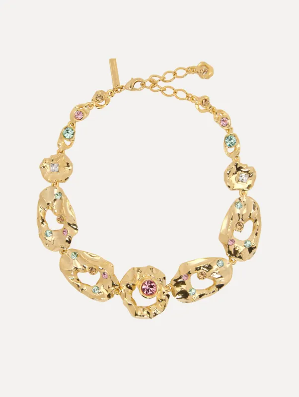 Textured Metal Chain-Link Necklace sold by Oscar de la Renta