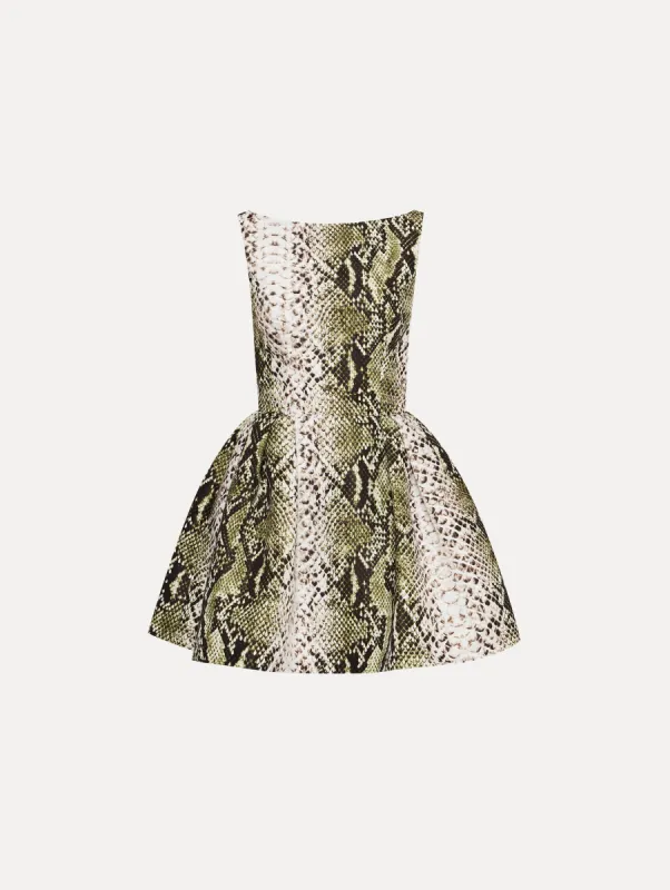 Snake Faille Cocktail Dress sold by Oscar de la Renta