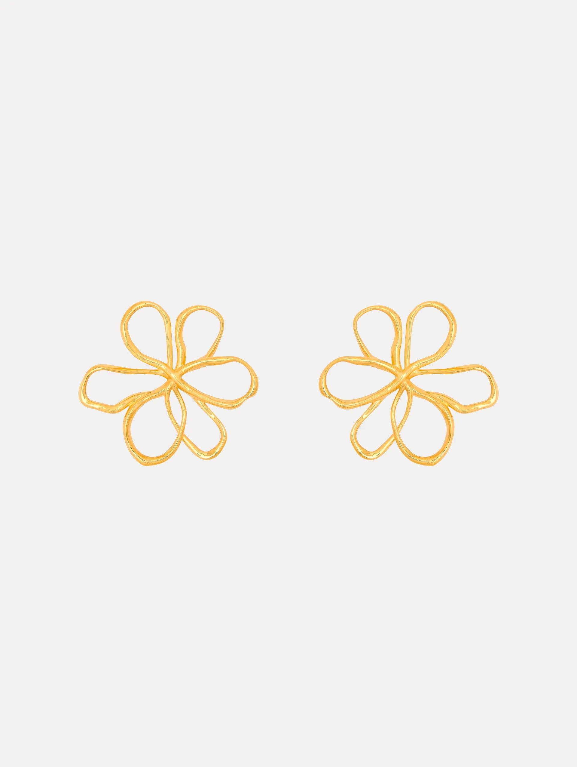 Small Threaded Flower Earrings sold by Oscar de la Renta