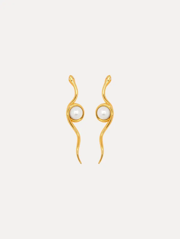 Spiral Snake Earrings sold by Oscar de la Renta