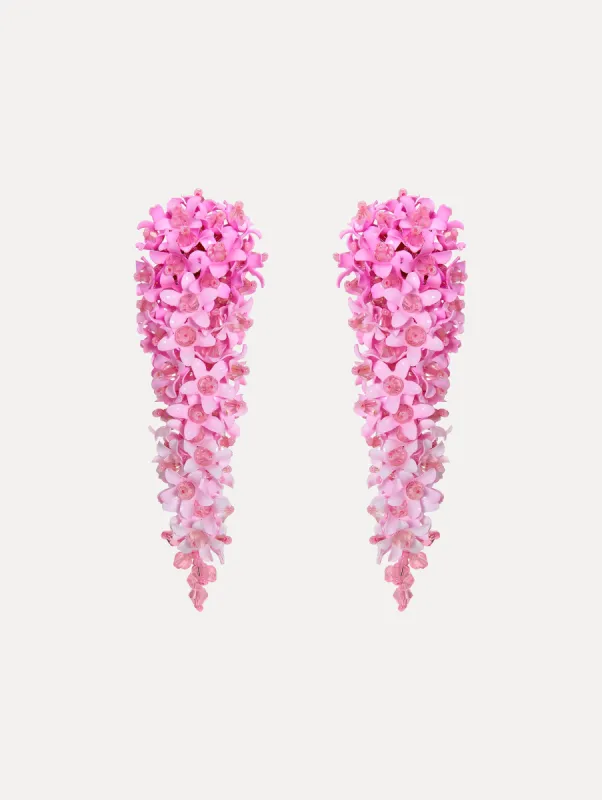 Cascading Flower Clip-On Earrings sold by Oscar de la Renta