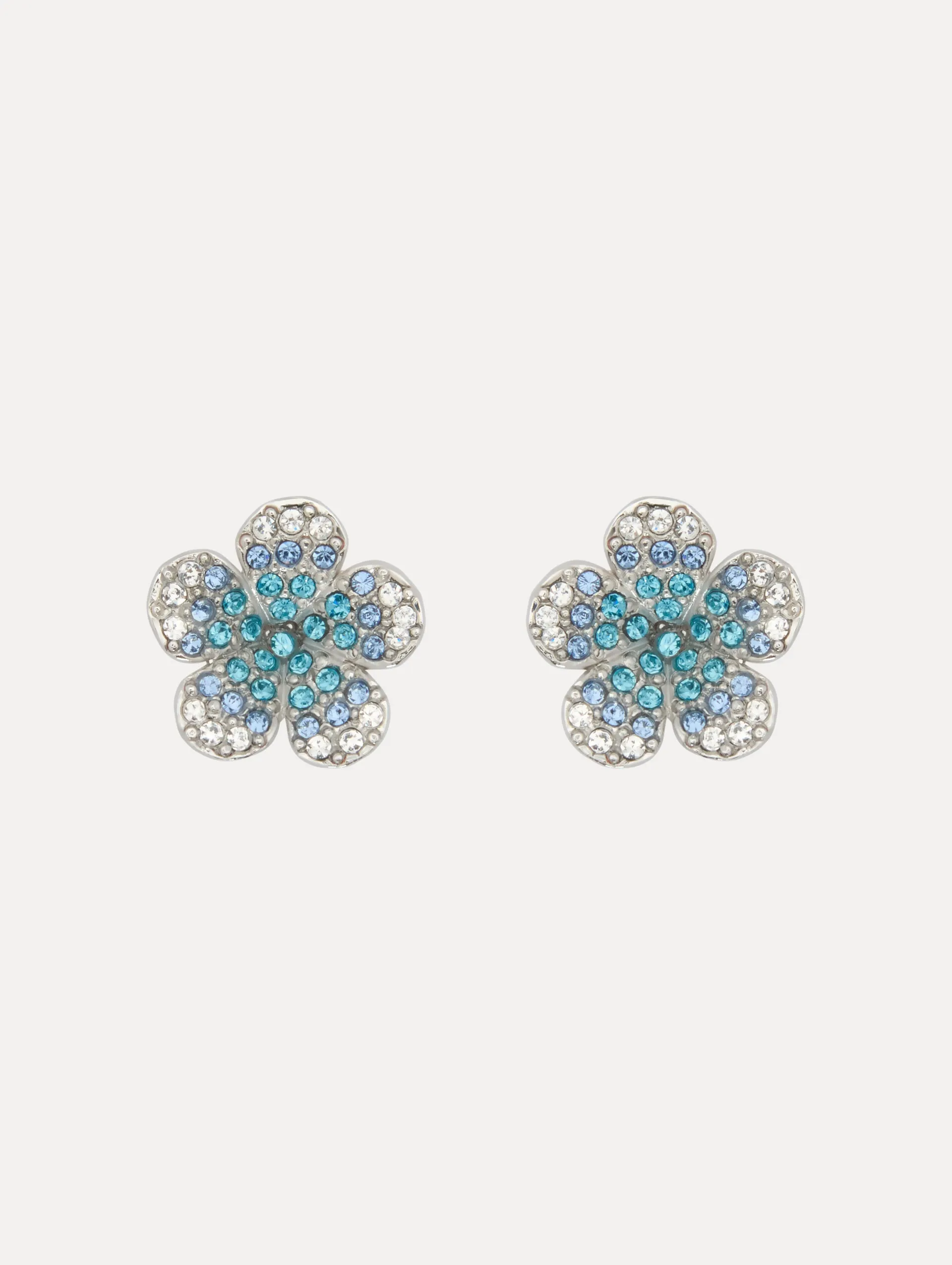 Crystal Flower Stud Earrings sold by Oscar de la Renta