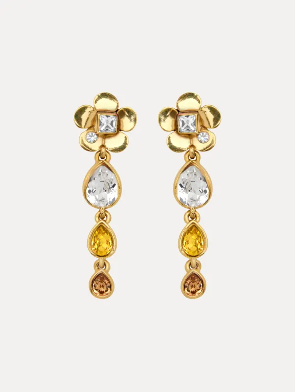 Flower Teardrop Clip-On Earrings sold by Oscar de la Renta