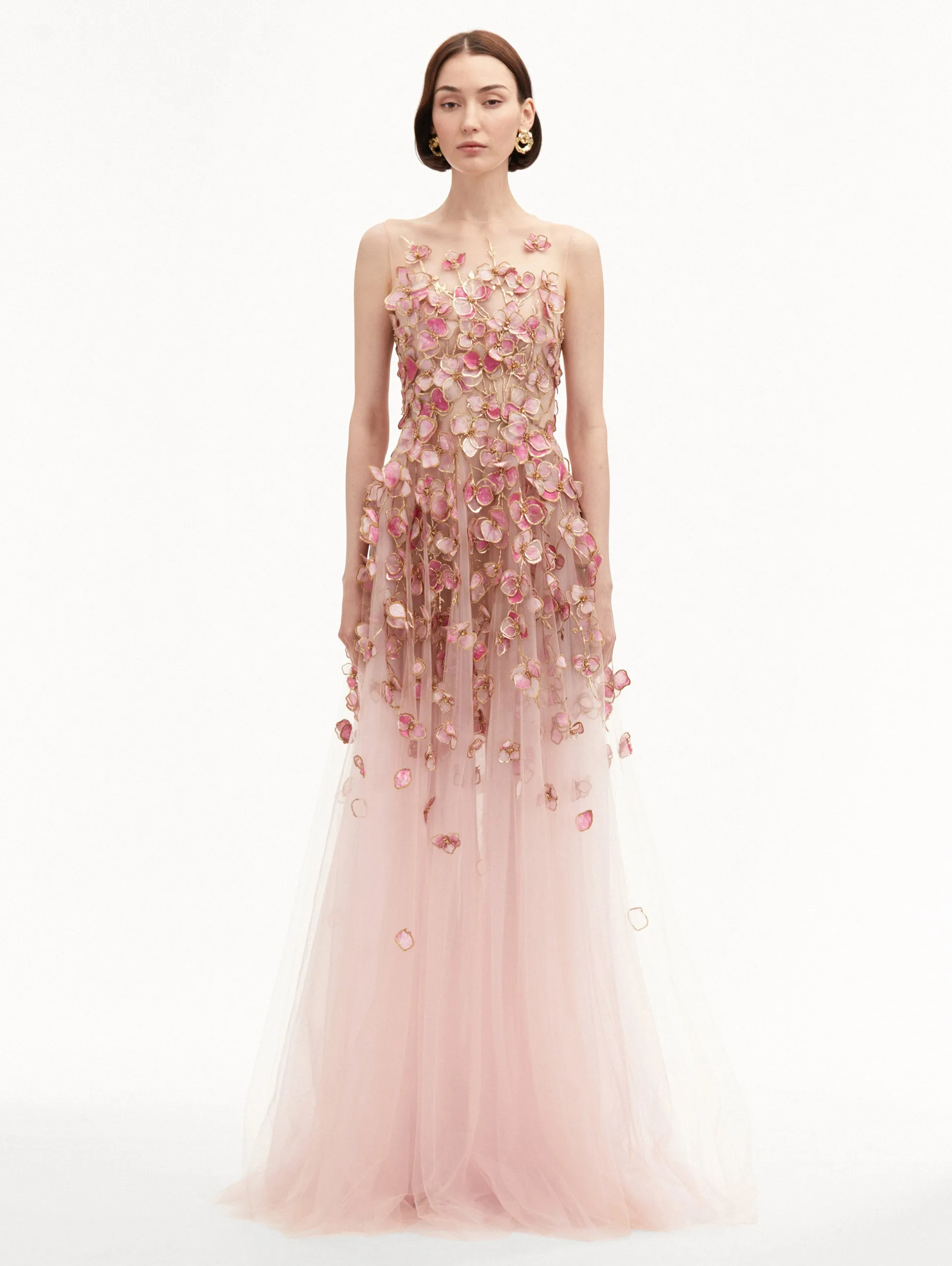 Orchid Embroidered Organza Gown sold by Oscar de la Renta product image thumbnail 2