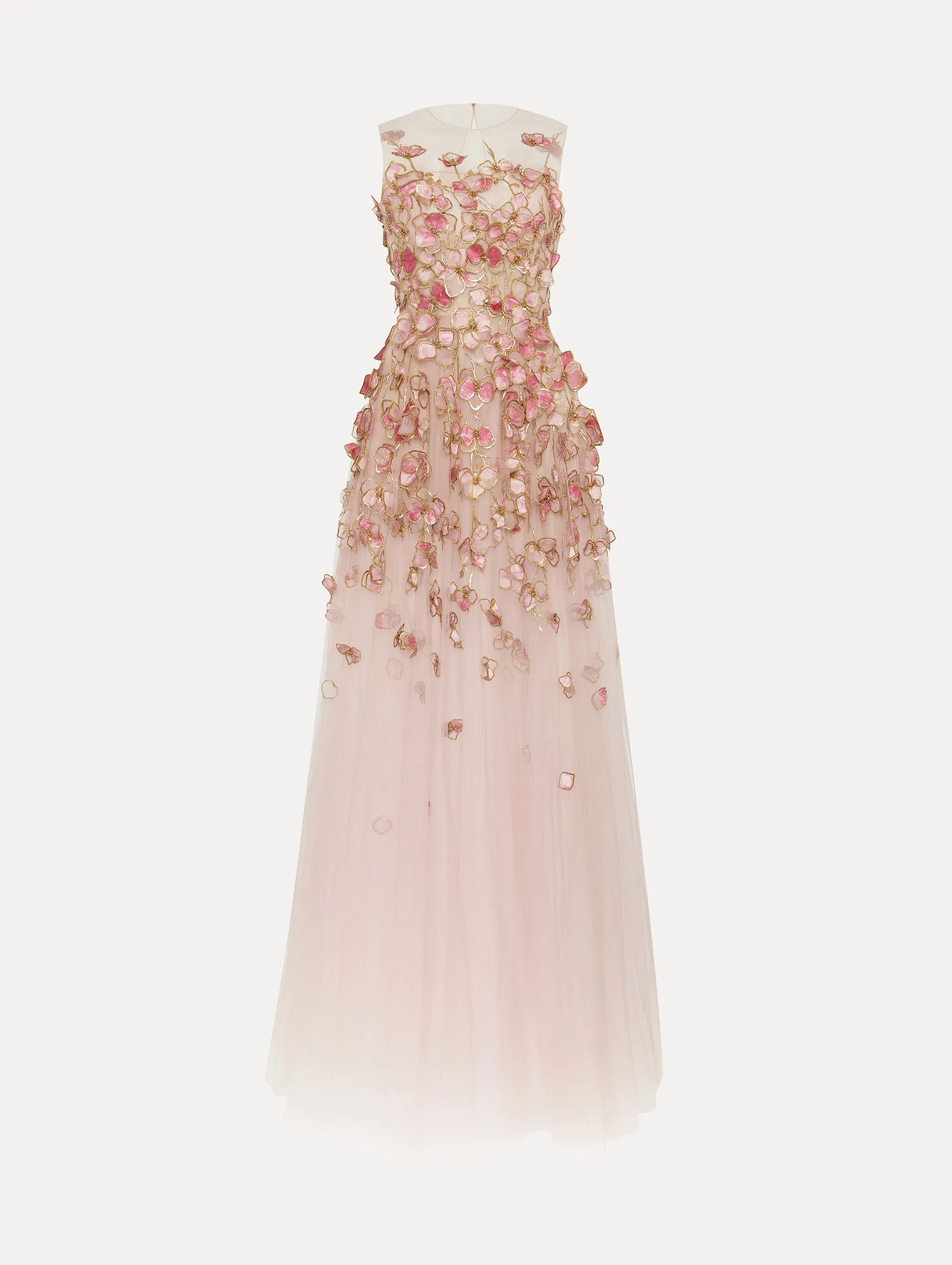 Orchid Embroidered Organza Gown sold by Oscar de la Renta