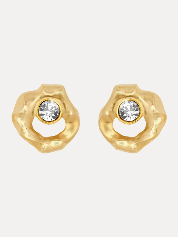 Textured Metal Earrings sold by Oscar de la Renta