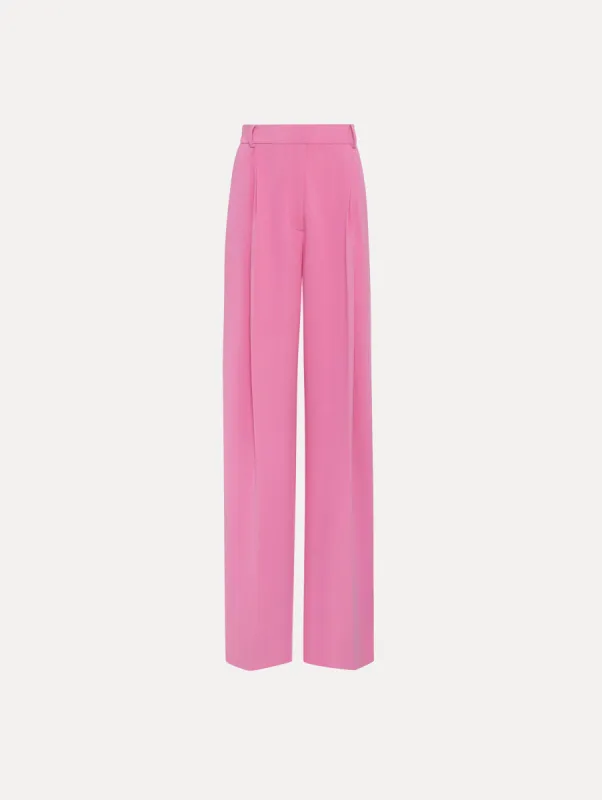 Wide Leg Silk Georgette Pant sold by Oscar de la Renta