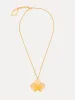Enamel Orchid Pendant Necklace sold by Oscar de la Renta