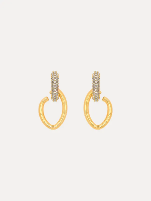 Pavé O Drop Earrings sold by Oscar de la Renta