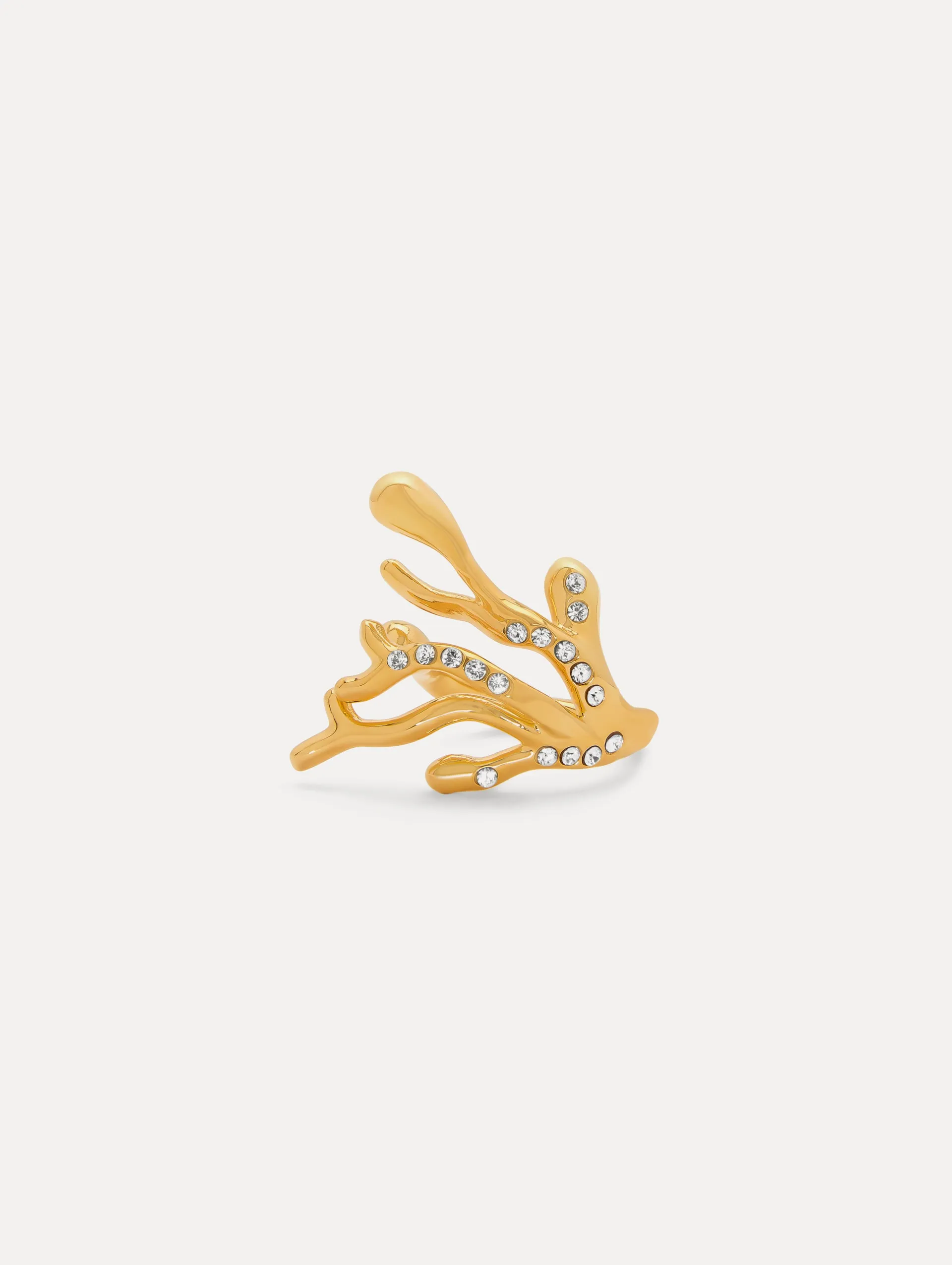 Coral & Gold Drops Ring sold by Oscar de la Renta product image thumbnail 2