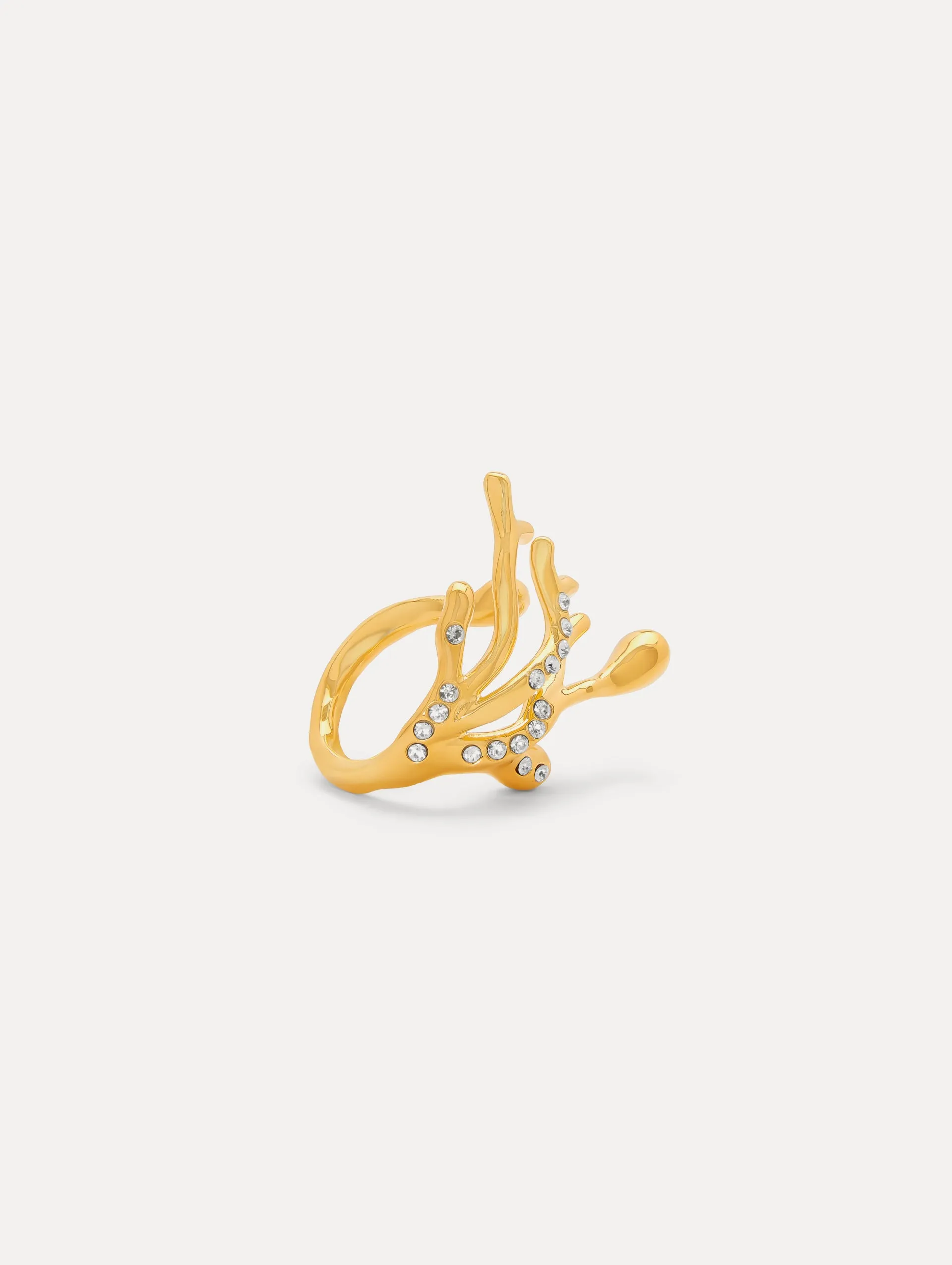 Coral & Gold Drops Ring sold by Oscar de la Renta