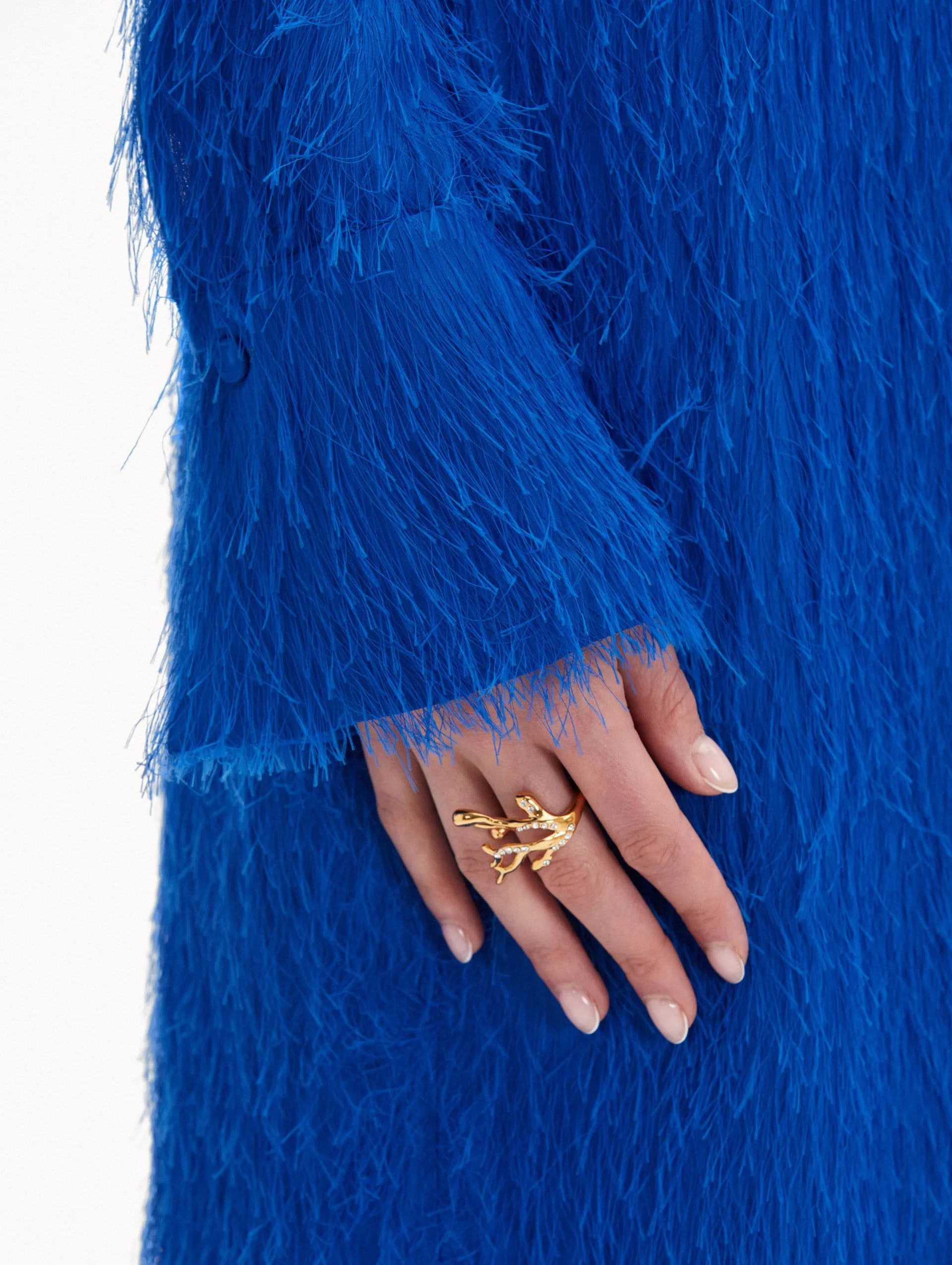 Coral & Gold Drops Ring sold by Oscar de la Renta product image thumbnail 3