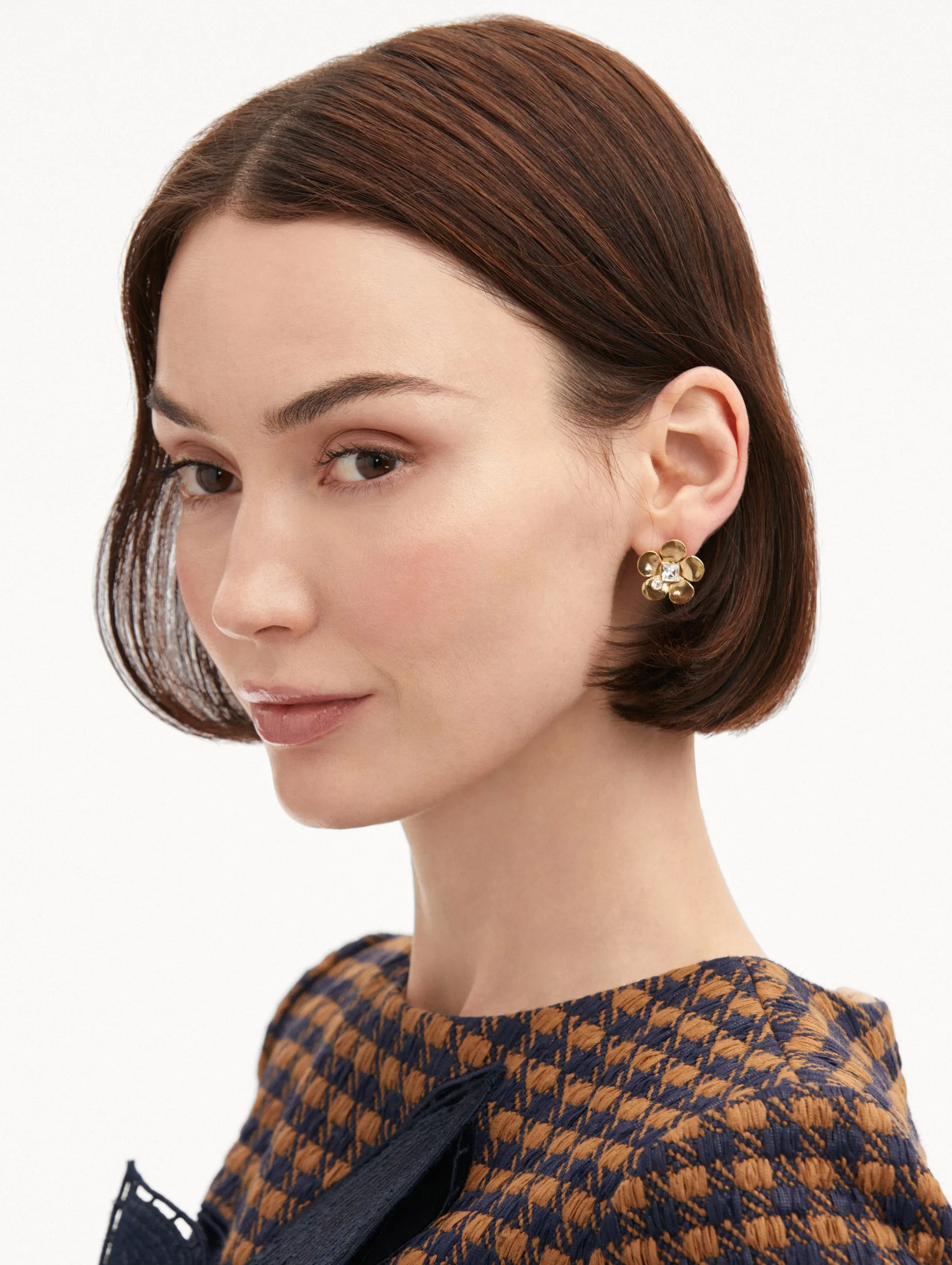 Flower Stud Earrings sold by Oscar de la Renta product image thumbnail 2