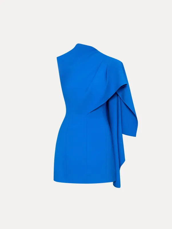 One Shoulder Cape Dress sold by Oscar de la Renta
