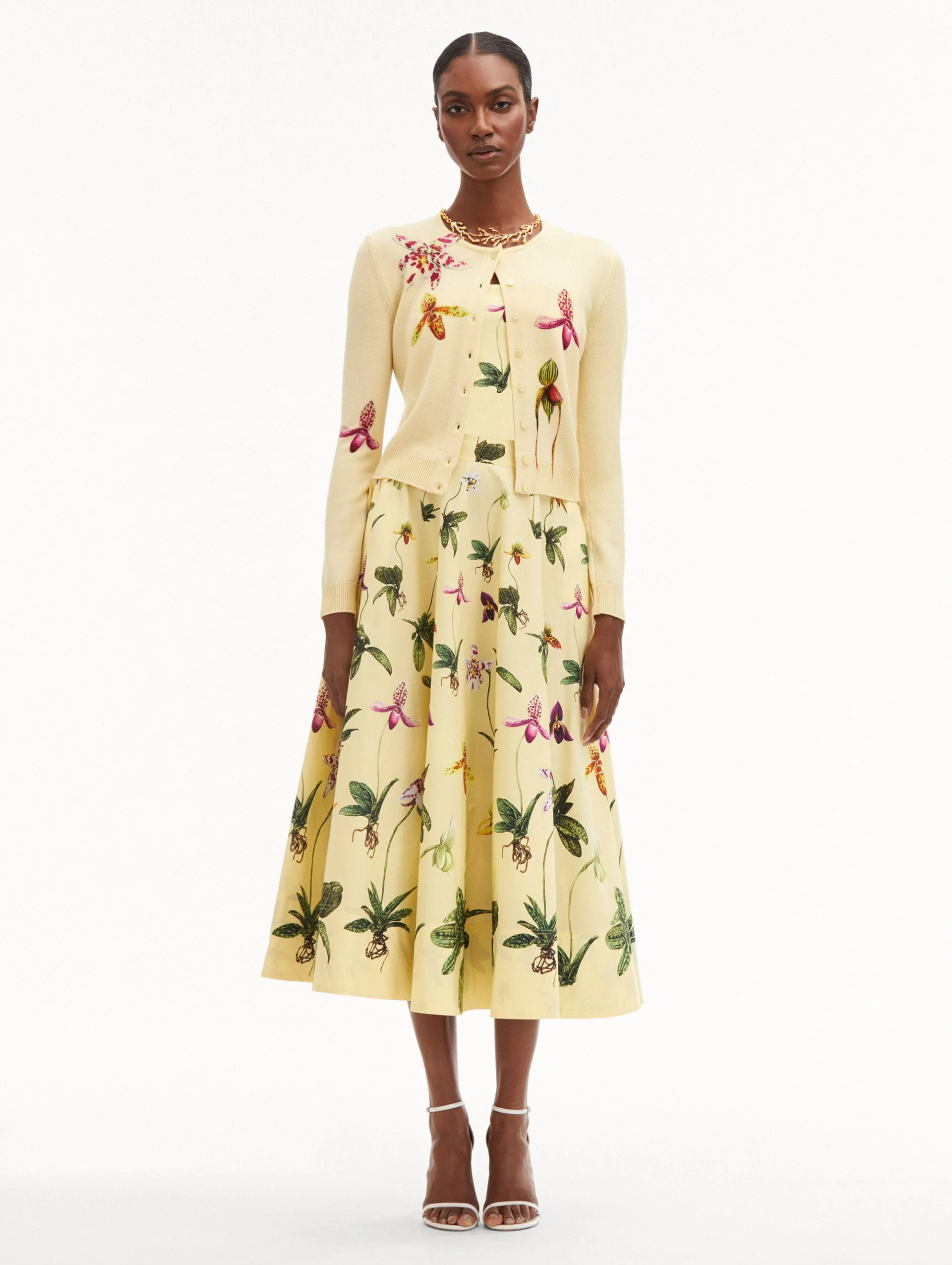 Orchid Printed Cardigan sold by Oscar de la Renta product image thumbnail 3