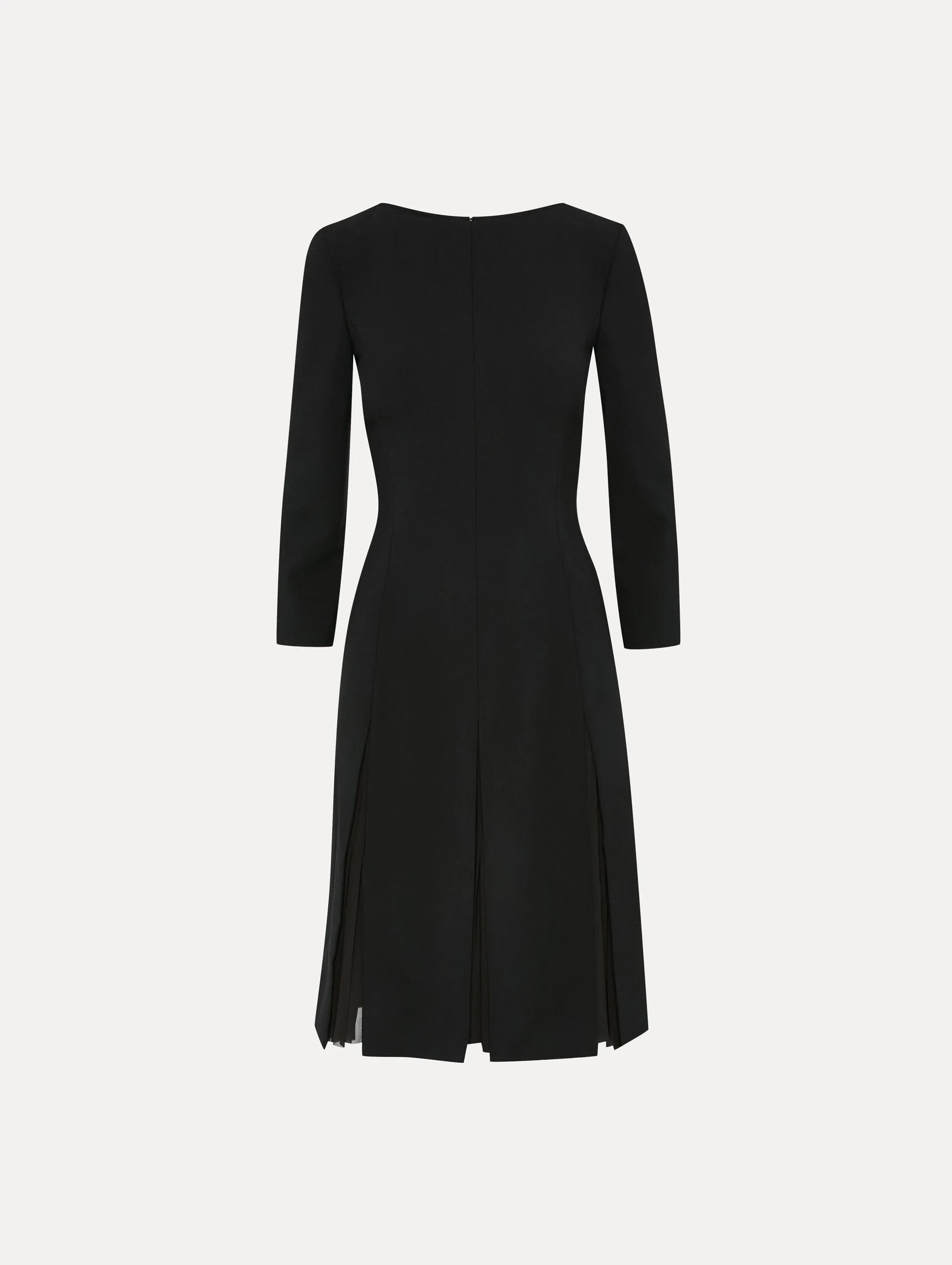 Wool & Chiffon Inset Dress sold by Oscar de la Renta