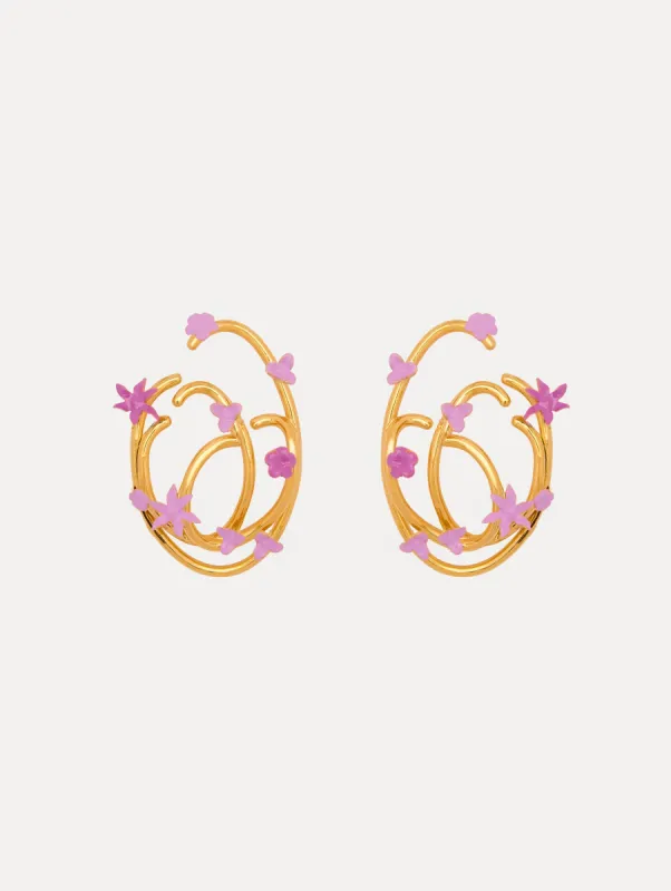 Tangled O Floral Earrings sold by Oscar de la Renta