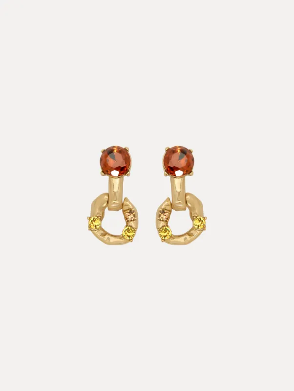 Scramble Chain-Link Earrings sold by Oscar de la Renta