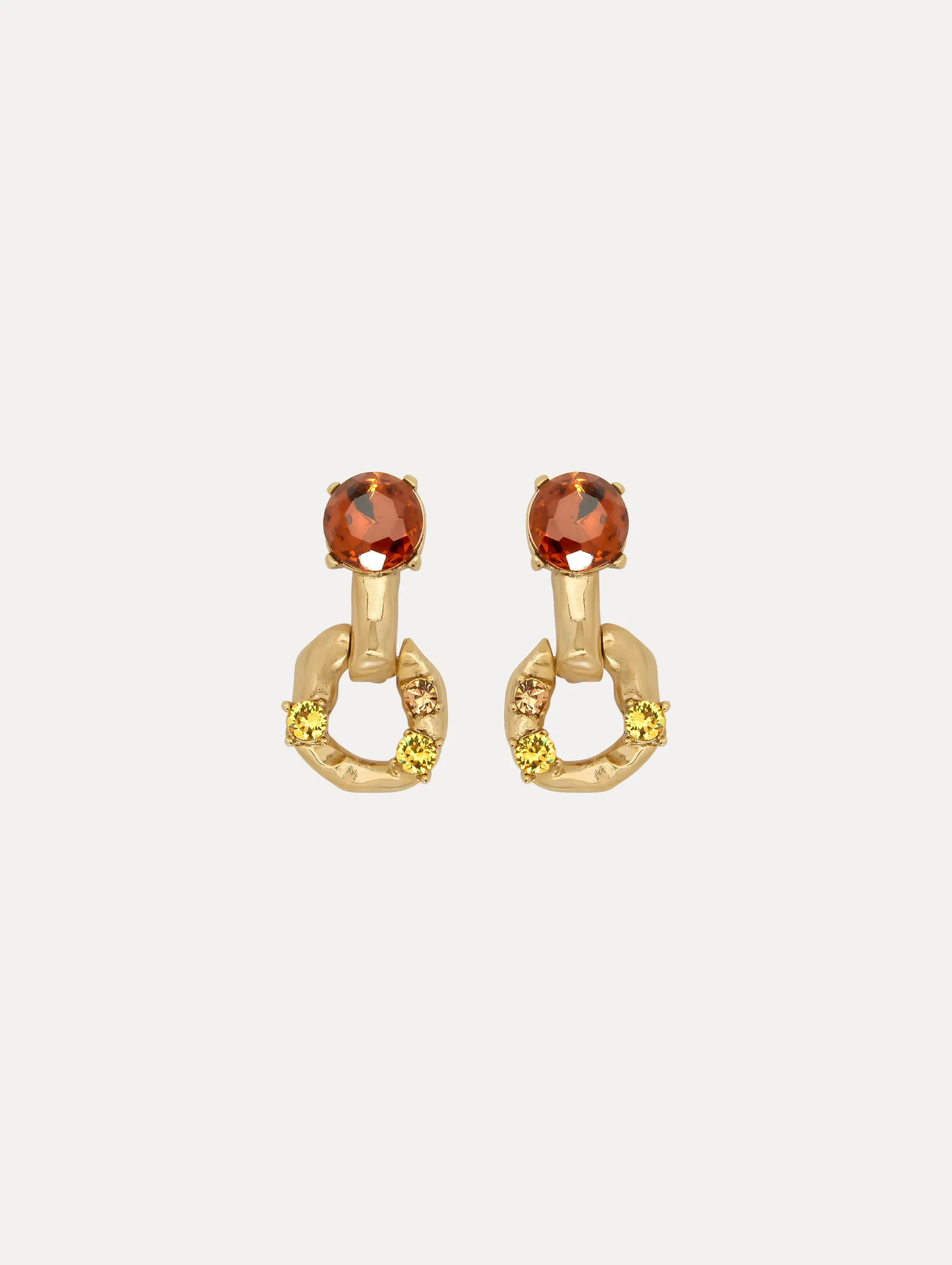 Scramble Chain-Link Earrings sold by Oscar de la Renta