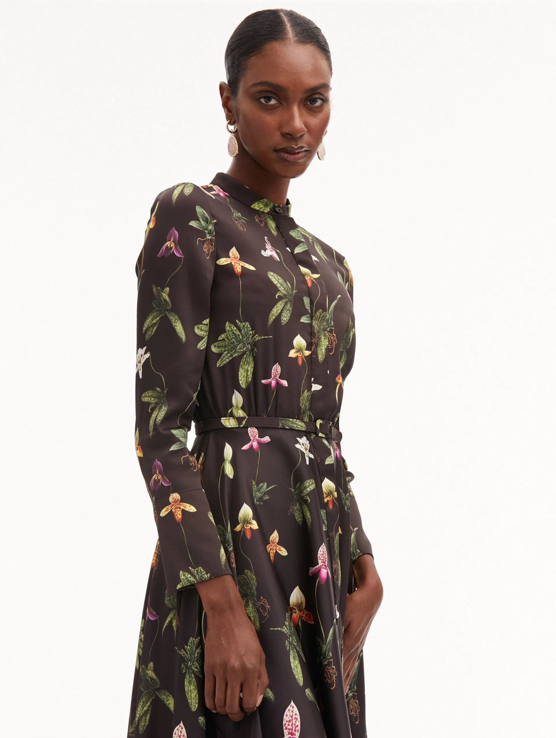 Orchid Silk Twill Dress sold by Oscar de la Renta product image thumbnail 5