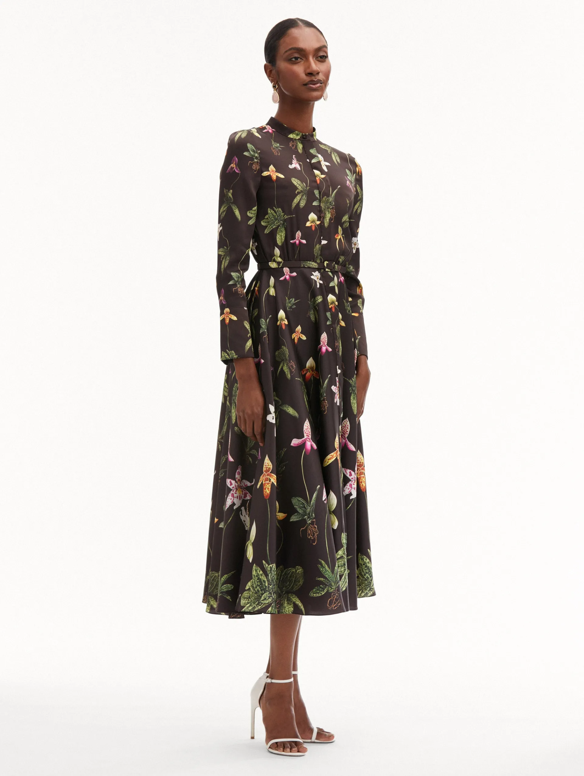 Orchid Silk Twill Dress sold by Oscar de la Renta product image thumbnail 4