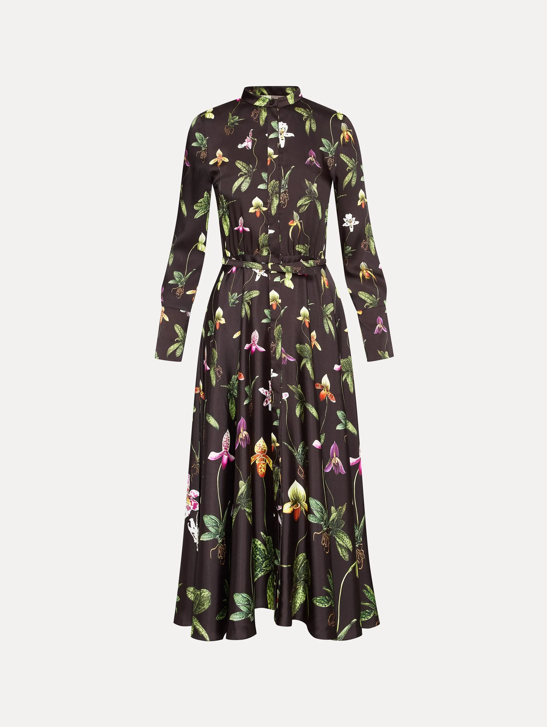 Orchid Silk Twill Dress sold by Oscar de la Renta