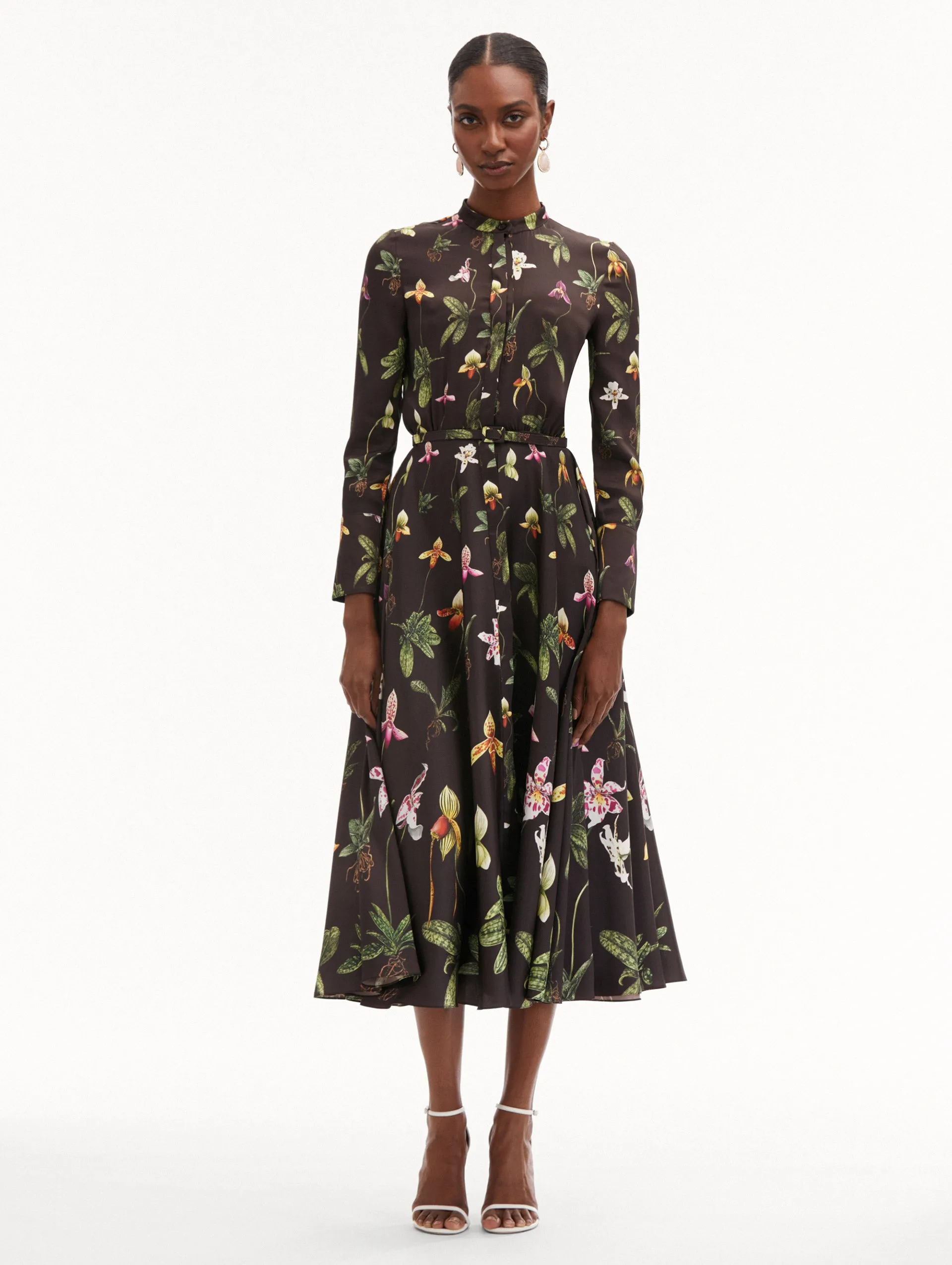 Orchid Silk Twill Dress sold by Oscar de la Renta product image thumbnail 2