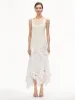 Orchid Guipure & Tweed Sleeveless Dress sold by Oscar de la Renta