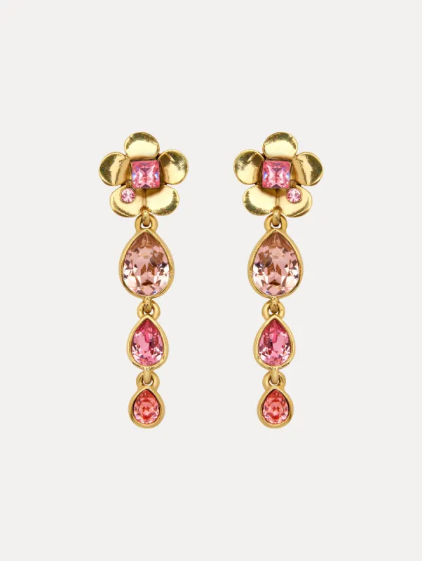 Flower Teardrop Clip-On Earrings sold by Oscar de la Renta