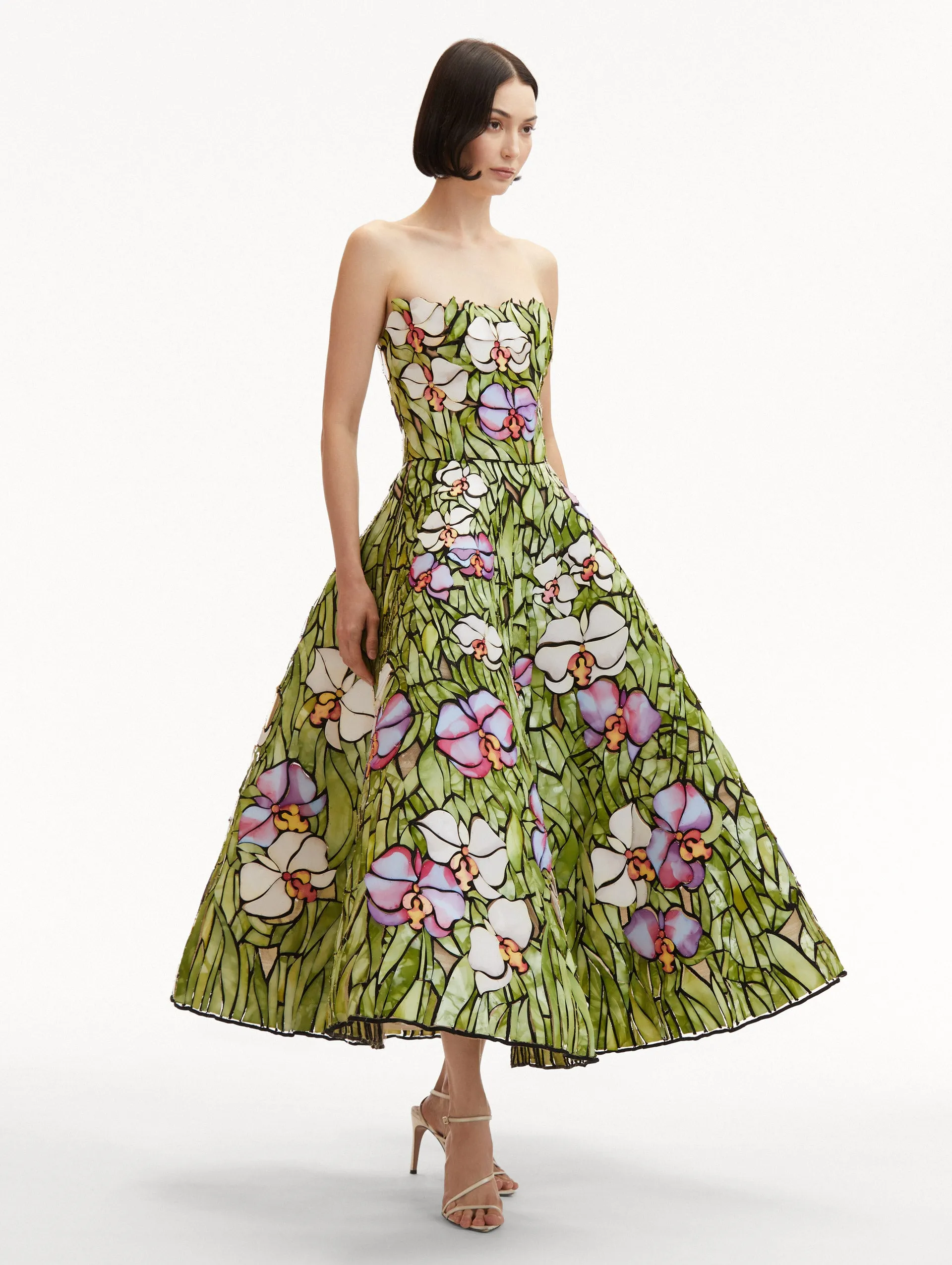 Orchid Mosaic Cocktail Dress sold by Oscar de la Renta product image thumbnail 4