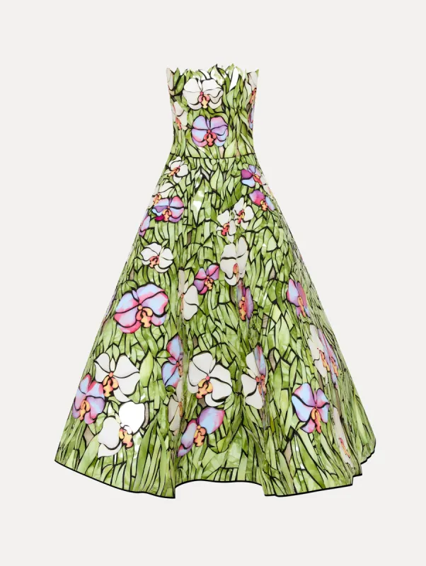Orchid Mosaic Cocktail Dress sold by Oscar de la Renta