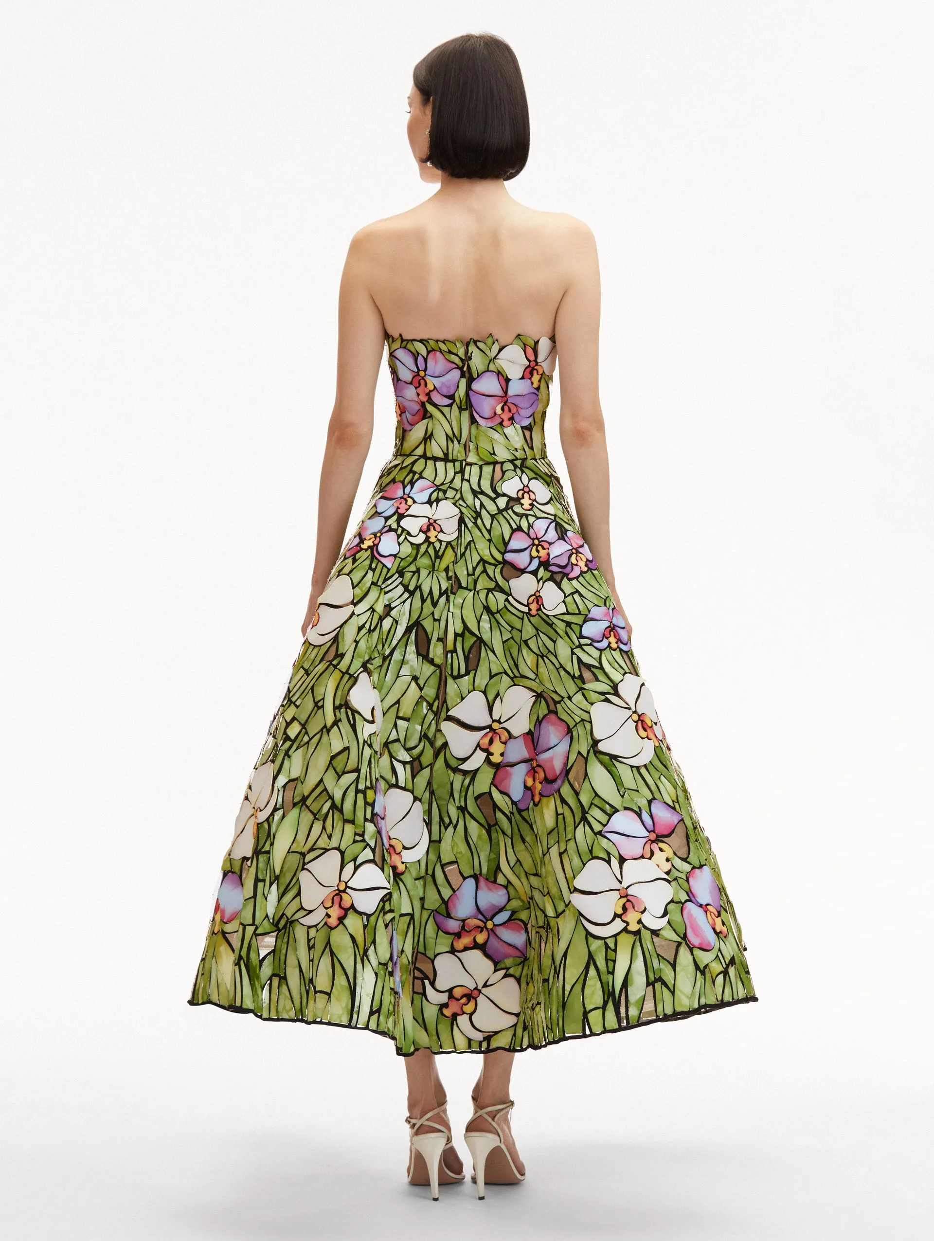 Orchid Mosaic Cocktail Dress sold by Oscar de la Renta product image thumbnail 3