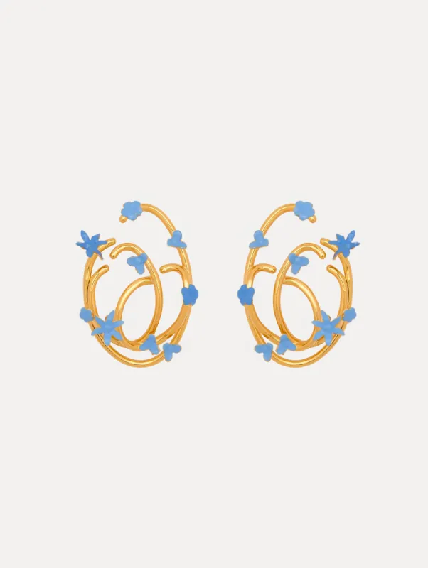 Tangled O Floral Earrings sold by Oscar de la Renta
