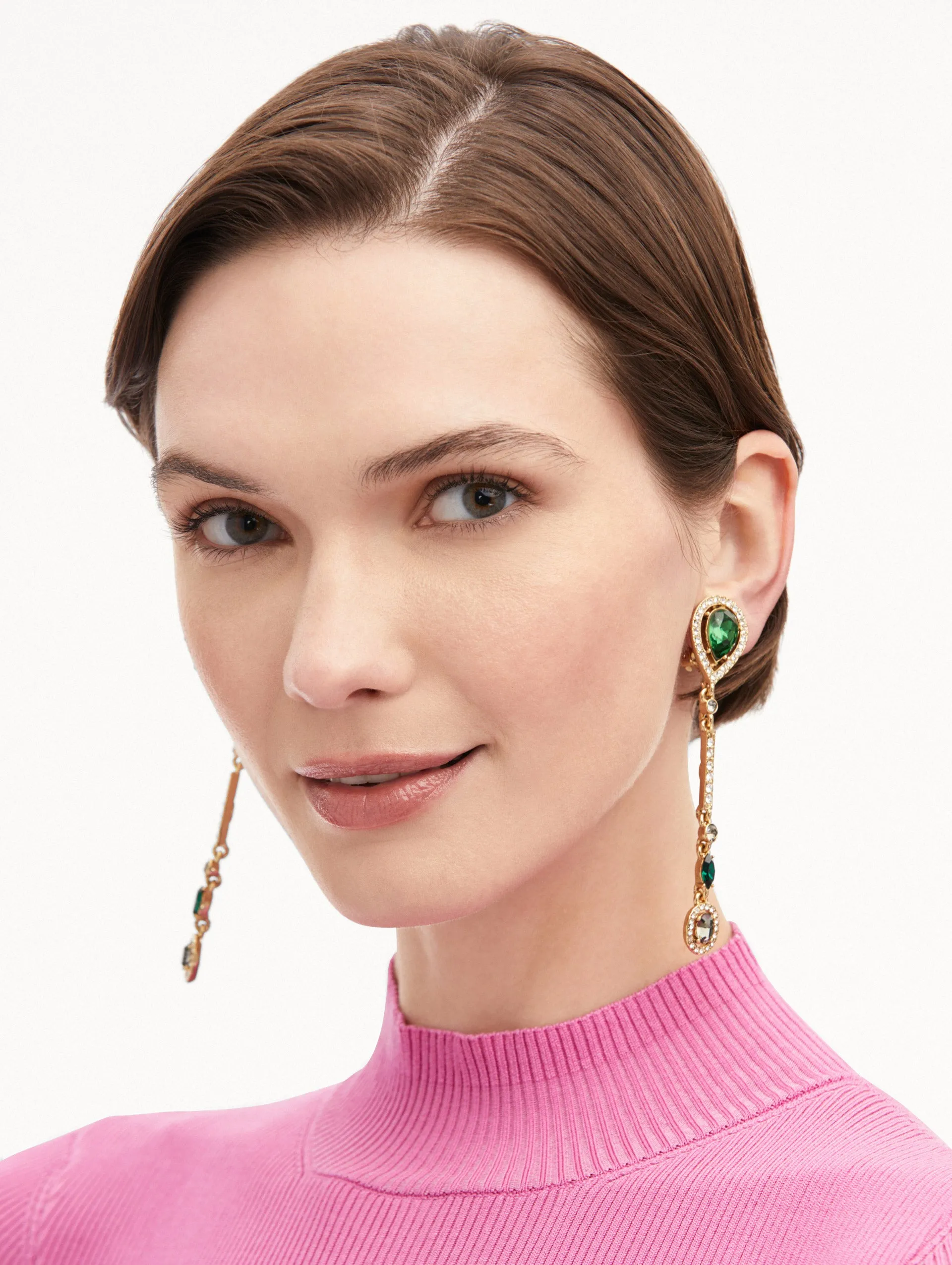 Teardrop Strand Clip-On Earrings sold by Oscar de la Renta product image thumbnail 2