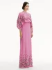 Rose Embroidered Cape Caftan sold by Oscar de la Renta
