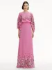 Rose Embroidered Cape Caftan sold by Oscar de la Renta