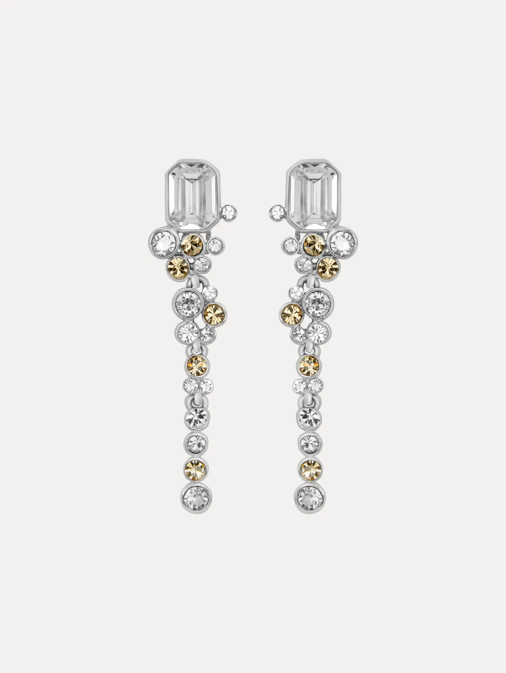 Mixed Crystal Clip-On Earrings sold by Oscar de la Renta