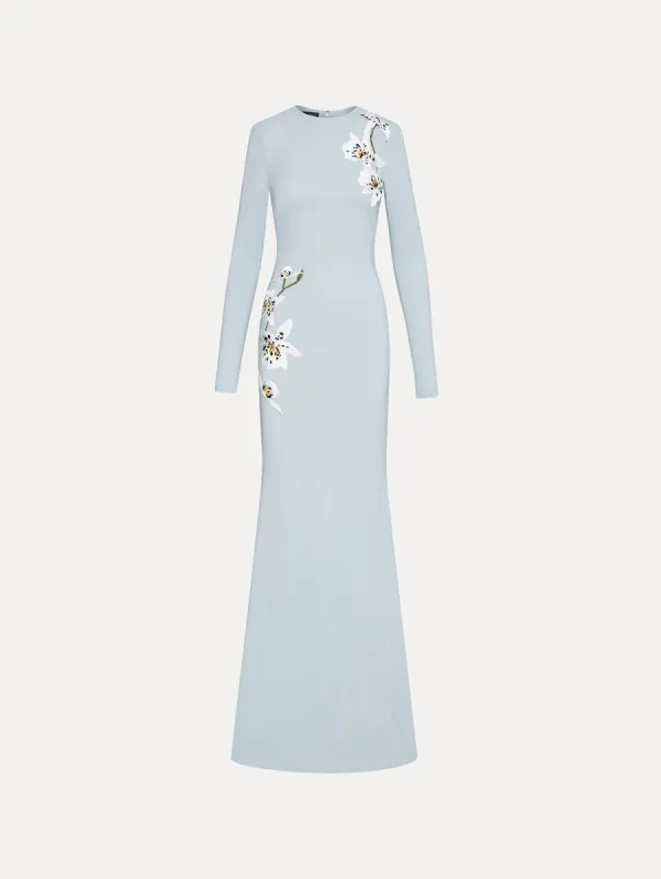 Orchid Threadwork Cady Gown sold by Oscar de la Renta