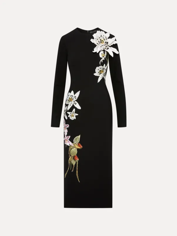 Crystal Orchid Threadwork Dress sold by Oscar de la Renta
