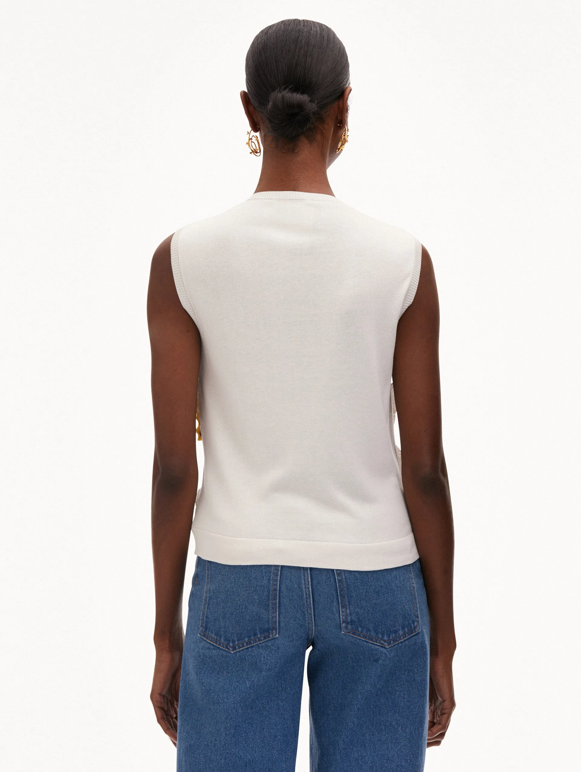 Orchid Threadwork Inset Tank sold by Oscar de la Renta product image thumbnail 4