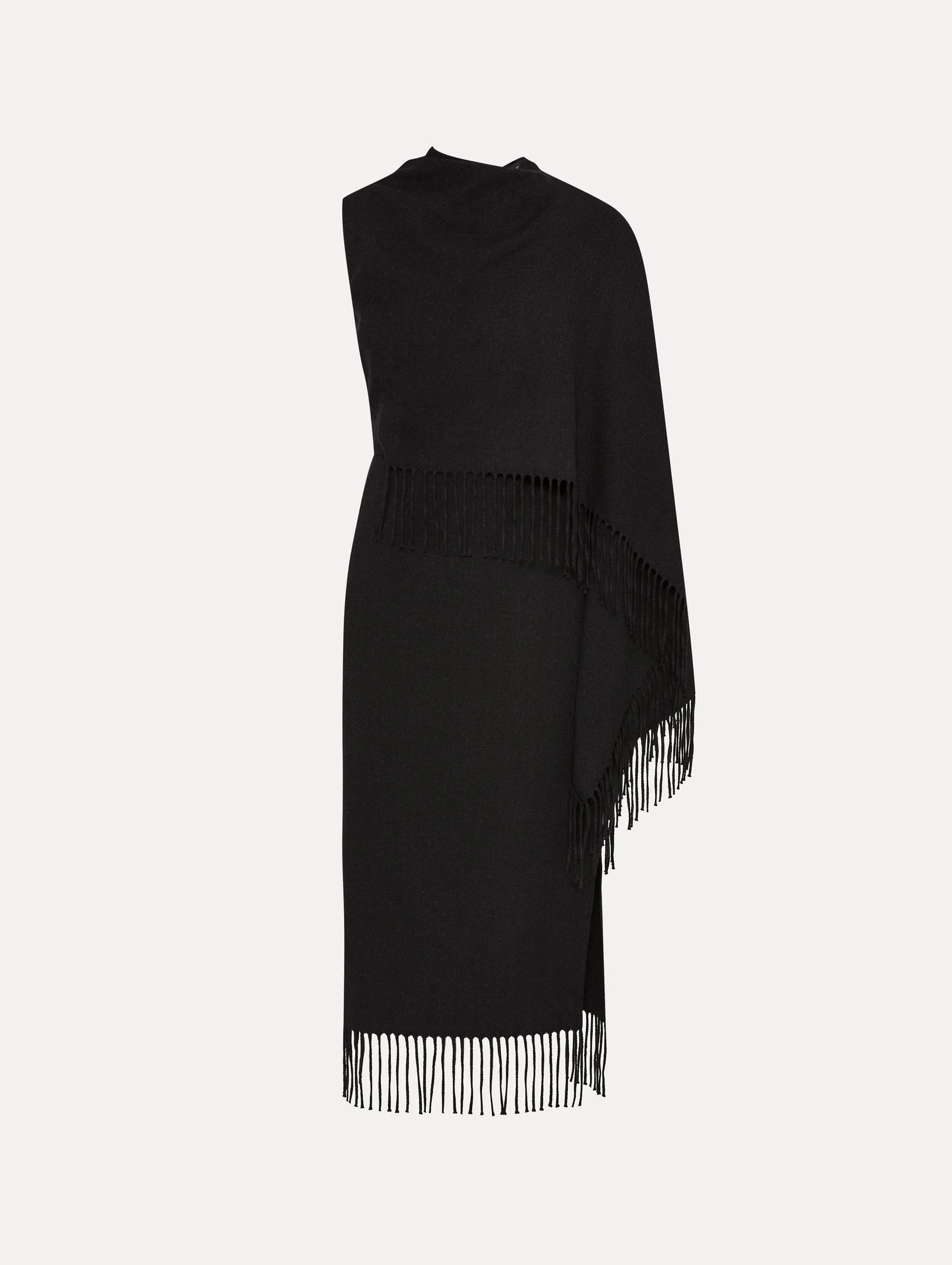Fringed Cape Midi Dress sold by Oscar de la Renta