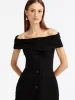 Fitted Off Shoulder Fold Over Dress sold by Oscar de la Renta