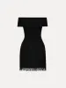 Fitted Off Shoulder Fold Over Dress sold by Oscar de la Renta