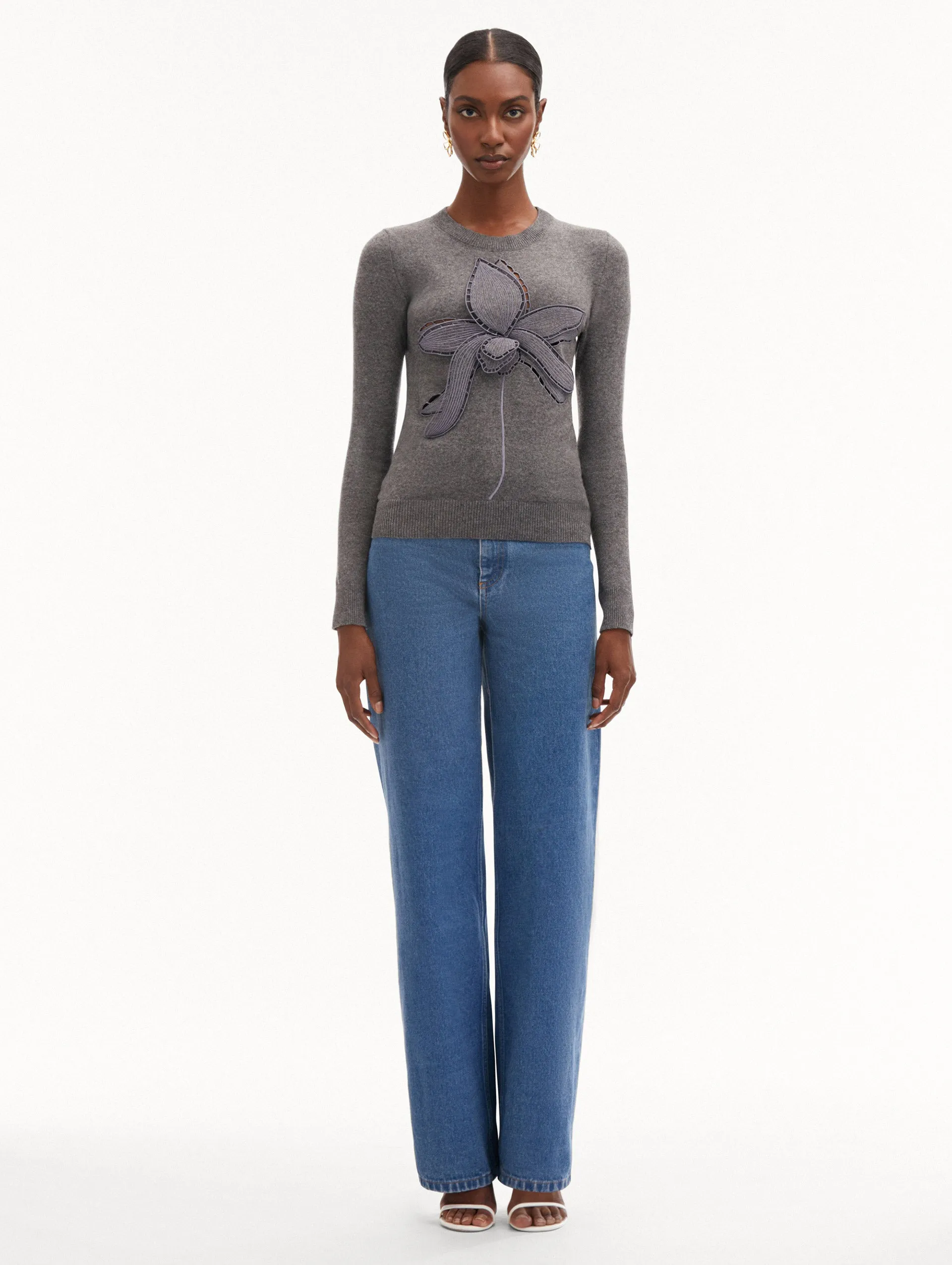 Orchid Embroidered Pullover sold by Oscar de la Renta product image thumbnail 3