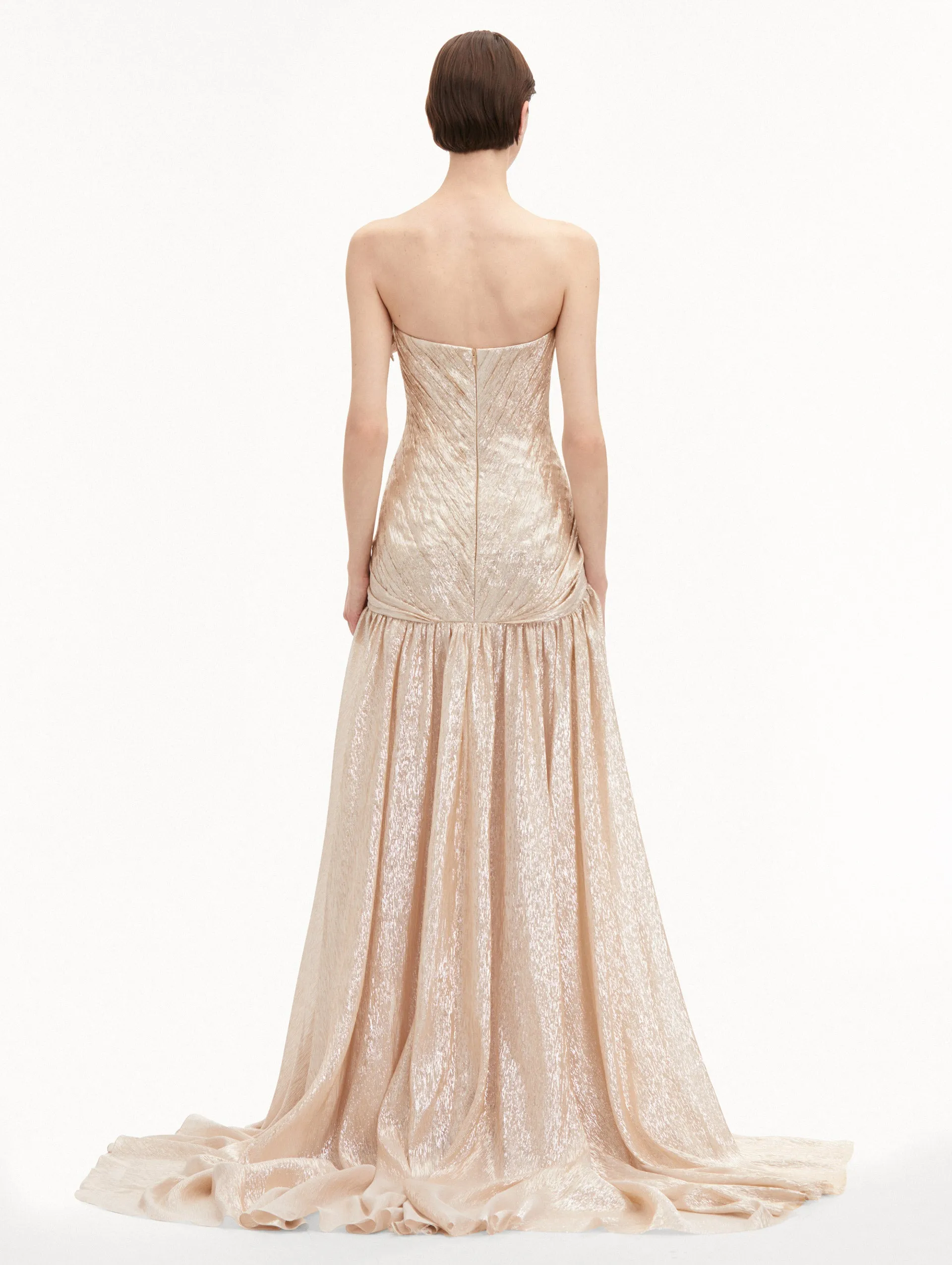 Orchid Embroidered Silk Chiffon Gown sold by Oscar de la Renta product image thumbnail 3