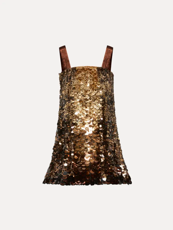 Ombre Paillette Cocktail Dress sold by Oscar de la Renta