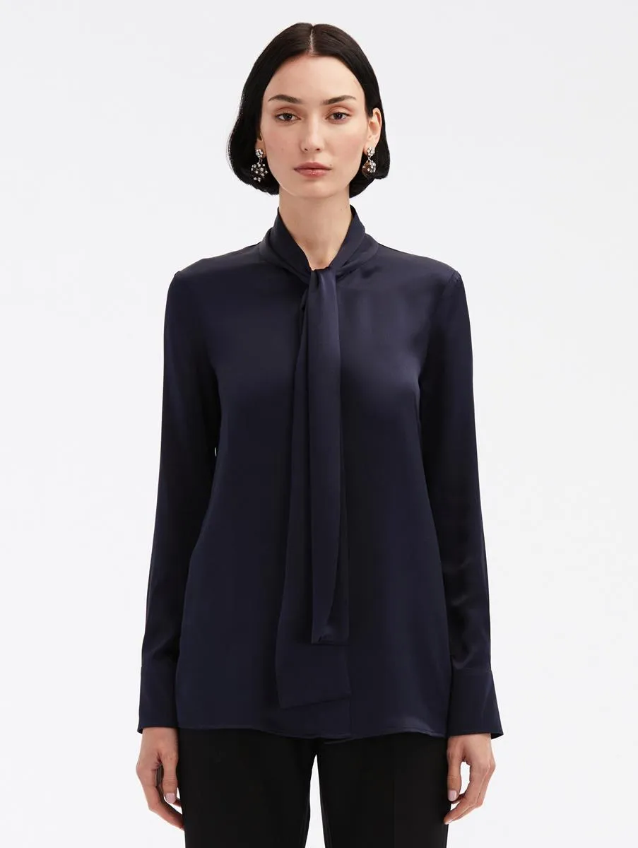 Tie-Neck Silk Blouse sold by Oscar de la Renta product image thumbnail 2